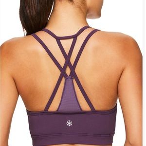 NWT Gaiam purple sports bra S